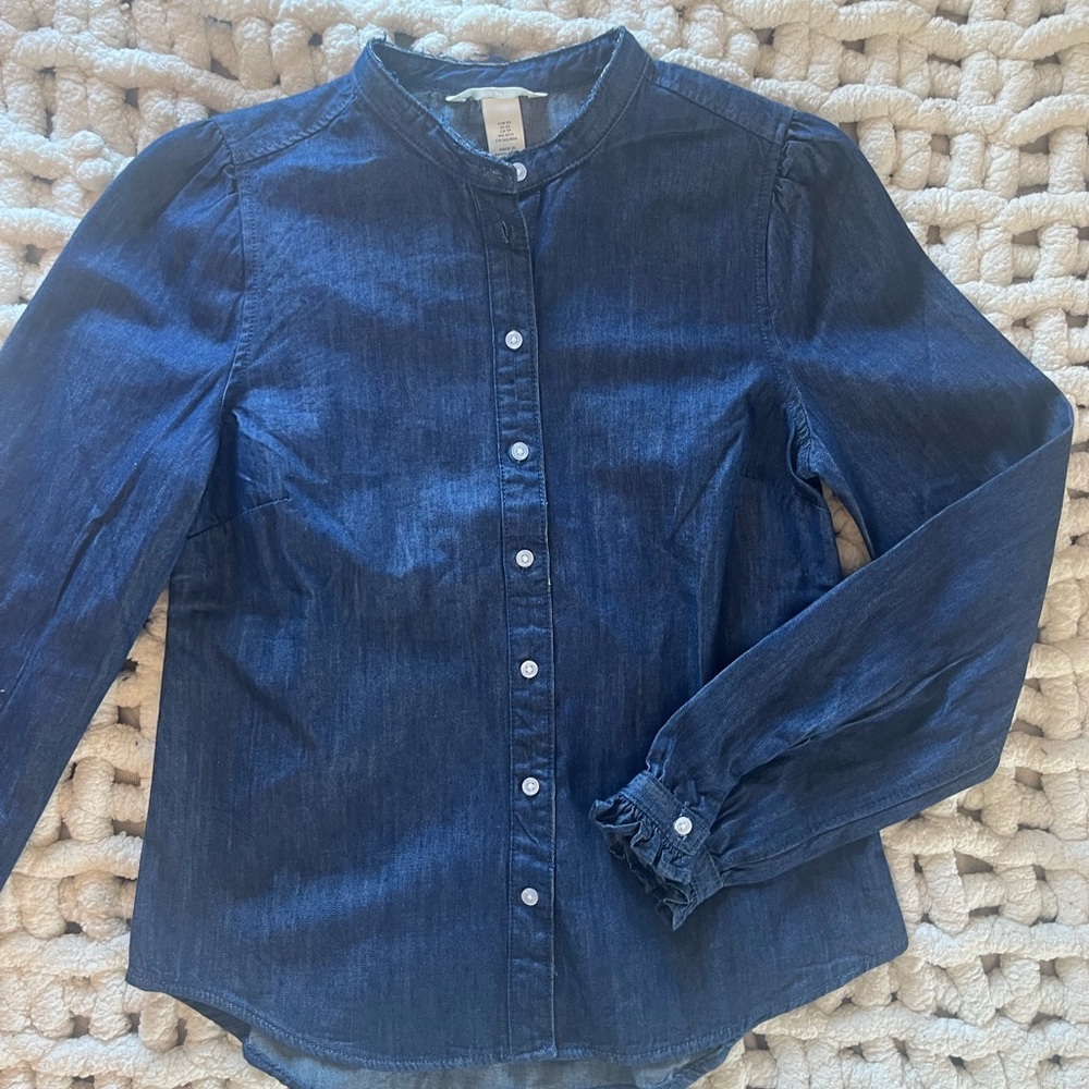 H&M Dark Blue Denim Shirt
